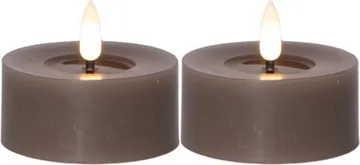 Flamme Flow LED Värmeljus 2-pack 7 cm - mullvad - Belysning - Dekorationsbelysning - Dekorationsbelysning inomhus - Batteridrivna ljus