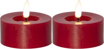 Flamme Flow LED Värmeljus 2-pack 7 cm - röd - Belysning - Dekorationsbelysning - Dekorationsbelysning inomhus - Batteridrivna ljus