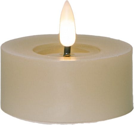 Flamme Flow LED Värmeljus 2-pack 7 cm, beige