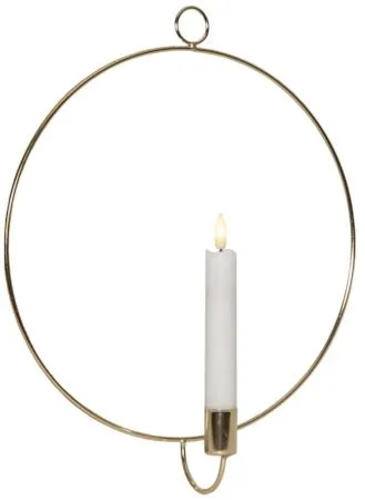 Flamme Ring Inomhusdekoration 28 cm - mässing - Belysning - Dekorationsbelysning - Dekorationsbelysning inomhus - Batteridrivna ljus