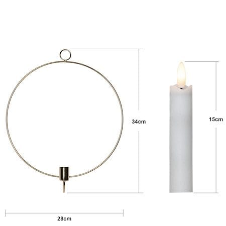 Flamme Ring Inomhusdekoration 28 cm - mässing - Belysning - Dekorationsbelysning - Dekorationsbelysning inomhus - Batteridrivna ljus