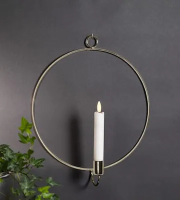 Flamme Ring Inomhusdekoration 28 cm - mässing - Belysning - Dekorationsbelysning - Dekorationsbelysning inomhus - Batteridrivna ljus
