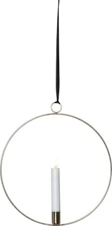 Flamme Ring Inomhusdekoration 28.5 cm - mässing/vit - Belysning - Dekorationsbelysning - Dekorationsbelysning inomhus - Batteridrivna ljus