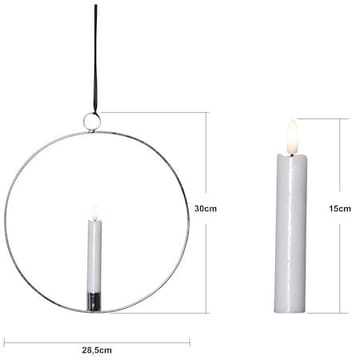 Flamme Ring Inomhusdekoration 28.5 cm - silver/vit - Belysning - Dekorationsbelysning - Dekorationsbelysning inomhus - Batteridrivna ljus