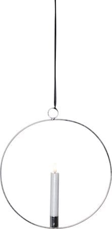 Flamme Ring Inomhusdekoration 28.5 cm - silver/vit - Belysning - Dekorationsbelysning - Dekorationsbelysning inomhus - Batteridrivna ljus