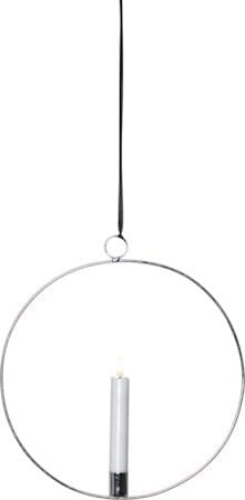 Flamme Ring Inomhusdekoration 28.5 cm - silver/vit - Belysning - Dekorationsbelysning - Dekorationsbelysning inomhus - Batteridrivna ljus
