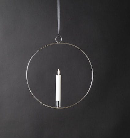Flamme Ring Inomhusdekoration 28.5 cm - silver/vit - Belysning - Dekorationsbelysning - Dekorationsbelysning inomhus - Batteridrivna ljus