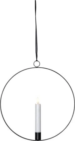 Flamme Ring Inomhusdekoration 28.5 cm - svart och vit - Belysning - Dekorationsbelysning - Dekorationsbelysning inomhus - Batteridrivna ljus