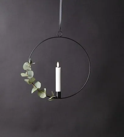 Flamme Ring Inomhusdekoration 28.5 cm - svart och vit - Belysning - Dekorationsbelysning - Dekorationsbelysning inomhus - Batteridrivna ljus