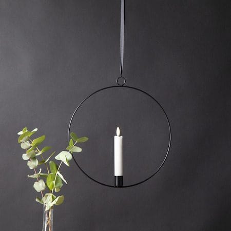 Flamme Ring Inomhusdekoration 28.5 cm - svart och vit - Belysning - Dekorationsbelysning - Dekorationsbelysning inomhus - Batteridrivna ljus