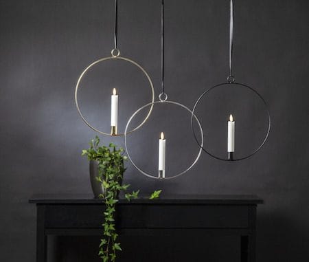 Flamme Ring Inomhusdekoration 28.5 cm - svart och vit - Belysning - Dekorationsbelysning - Dekorationsbelysning inomhus - Batteridrivna ljus