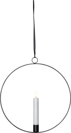 Flamme Ring Inomhusdekoration 28.5 cm - svart och vit - Belysning - Dekorationsbelysning - Dekorationsbelysning inomhus - Batteridrivna ljus