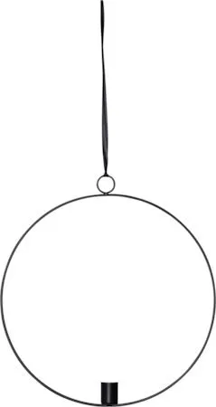 Flamme Ring Inomhusdekoration 28.5 cm - svart och vit - Belysning - Dekorationsbelysning - Dekorationsbelysning inomhus - Batteridrivna ljus