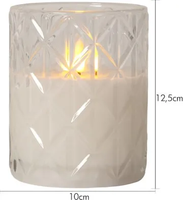 Flamme Romb LED Ljus 10 cm - transparent - Belysning - Dekorationsbelysning - Dekorationsbelysning inomhus - Batteridrivna ljus