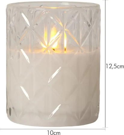 Flamme Romb LED Ljus 10 cm - transparent - Belysning - Dekorationsbelysning - Dekorationsbelysning inomhus - Batteridrivna ljus