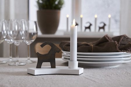 Flamme Rustic LED Antikljus 2-pack 15 cm - vit - Belysning - Dekorationsbelysning - Dekorationsbelysning inomhus - Batteridrivna ljus