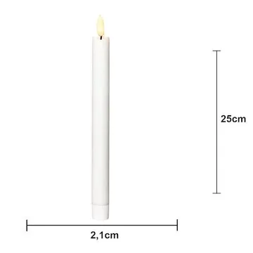 Flamme Rustic LED Antikljus 2-pack 25 cm - vit - Belysning - Dekorationsbelysning - Dekorationsbelysning inomhus - Batteridrivna ljus