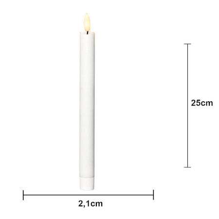 Flamme Rustic LED Antikljus 2-pack 25 cm - vit - Belysning - Dekorationsbelysning - Dekorationsbelysning inomhus - Batteridrivna ljus