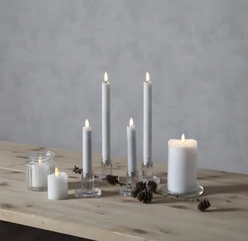 Flamme Rustic LED Antikljus 2-pack 15 cm - vit - Belysning - Dekorationsbelysning - Dekorationsbelysning inomhus - Batteridrivna ljus