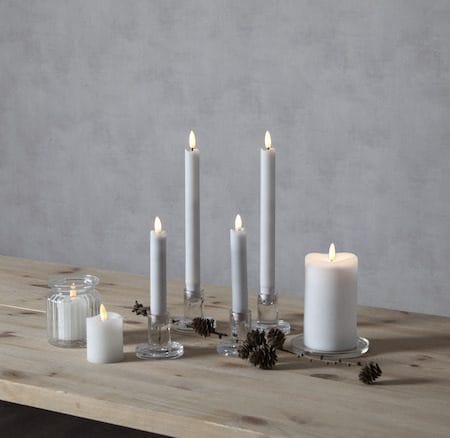Flamme Rustic LED Antikljus 2-pack 15 cm - vit - Belysning - Dekorationsbelysning - Dekorationsbelysning inomhus - Batteridrivna ljus