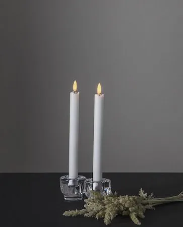Flamme Rustic LED Antikljus 2-pack 25 cm - vit - Belysning - Dekorationsbelysning - Dekorationsbelysning inomhus - Batteridrivna ljus