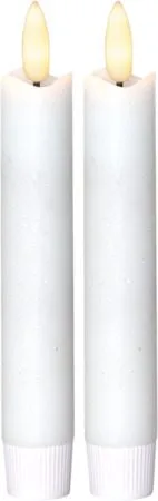 Flamme Rustic LED Antikljus 2-pack 15 cm - vit - Belysning - Dekorationsbelysning - Dekorationsbelysning inomhus - Batteridrivna ljus