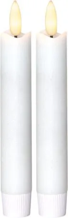 Flamme Rustic LED Antikljus 2-pack 15 cm - vit - Belysning - Dekorationsbelysning - Dekorationsbelysning inomhus - Batteridrivna ljus