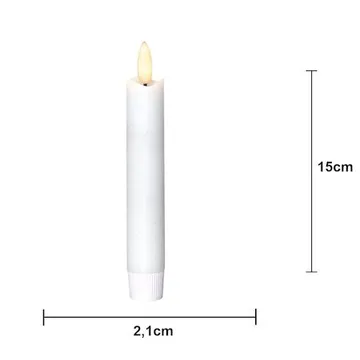 Flamme Rustic LED Antikljus 2-pack 15 cm - vit - Belysning - Dekorationsbelysning - Dekorationsbelysning inomhus - Batteridrivna ljus