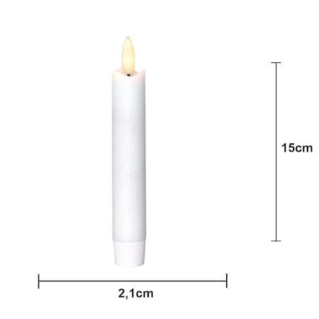 Flamme Rustic LED Antikljus 2-pack 15 cm - vit - Belysning - Dekorationsbelysning - Dekorationsbelysning inomhus - Batteridrivna ljus