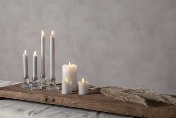 Flamme Rustic LED Antikljus 2-pack 15 cm - vit - Belysning - Dekorationsbelysning - Dekorationsbelysning inomhus - Batteridrivna ljus