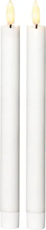 Flamme Rustic LED Antikljus 2-pack 25 cm - vit - Belysning - Dekorationsbelysning - Dekorationsbelysning inomhus - Batteridrivna ljus