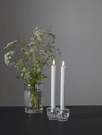Flamme Rustic LED Antikljus 2-pack 25 cm - vit - Belysning - Dekorationsbelysning - Dekorationsbelysning inomhus - Batteridrivna ljus