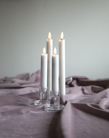 Flamme Rustic LED Antikljus 2-pack 15 cm - vit - Belysning - Dekorationsbelysning - Dekorationsbelysning inomhus - Batteridrivna ljus