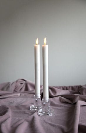 Flamme Rustic LED Antikljus 2-pack 25 cm - vit - Belysning - Dekorationsbelysning - Dekorationsbelysning inomhus - Batteridrivna ljus