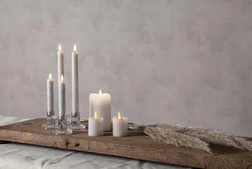 Flamme Rustic LED Antikljus 2-pack 15 cm - vit - Belysning - Dekorationsbelysning - Dekorationsbelysning inomhus - Batteridrivna ljus