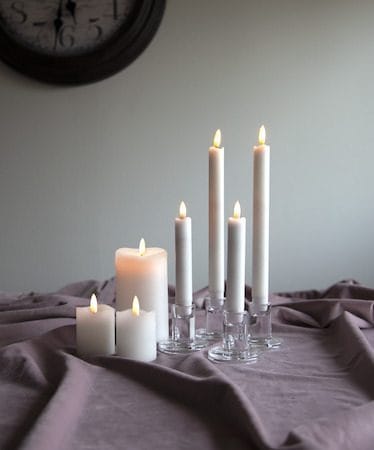 Flamme Rustic LED Antikljus 2-pack 15 cm - vit - Belysning - Dekorationsbelysning - Dekorationsbelysning inomhus - Batteridrivna ljus