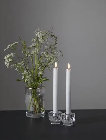 Flamme Rustic LED Antikljus 2-pack 25 cm - vit - Belysning - Dekorationsbelysning - Dekorationsbelysning inomhus - Batteridrivna ljus