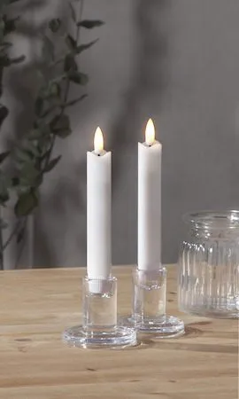 Flamme Rustic LED Antikljus 2-pack 15 cm - vit - Belysning - Dekorationsbelysning - Dekorationsbelysning inomhus - Batteridrivna ljus