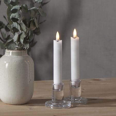Flamme Rustic LED Antikljus 2-pack 15 cm - vit - Belysning - Dekorationsbelysning - Dekorationsbelysning inomhus - Batteridrivna ljus