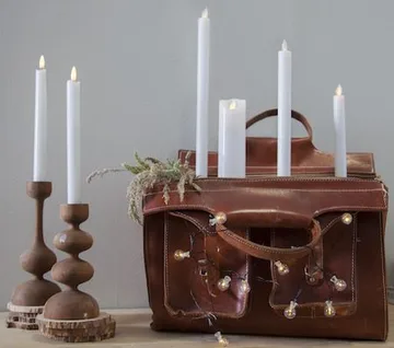 Flamme Rustic LED Antikljus 2-pack 25 cm - vit - Belysning - Dekorationsbelysning - Dekorationsbelysning inomhus - Batteridrivna ljus