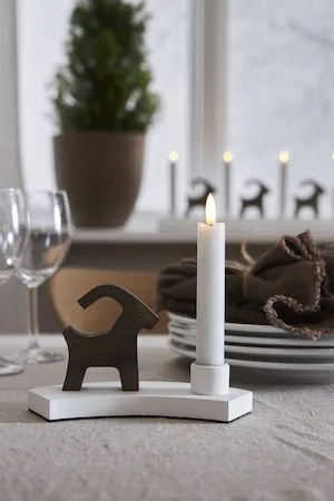 Flamme Rustic LED Antikljus 2-pack 15 cm - vit - Belysning - Dekorationsbelysning - Dekorationsbelysning inomhus - Batteridrivna ljus