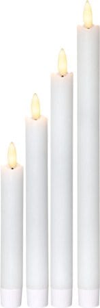 Flamme Rustic LED Antikljus 4-pack 28,5 cm - vit - Belysning - Dekorationsbelysning - Dekorationsbelysning inomhus - Batteridrivna ljus