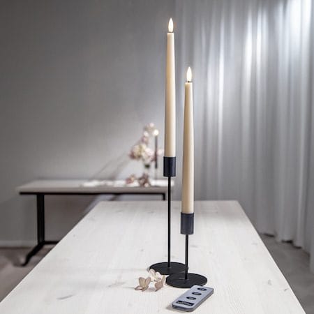 Flamme Slim LED Antikljus 2-pack 28,5 cm - beige - Belysning - Dekorationsbelysning - Dekorationsbelysning inomhus - Batteridrivna ljus