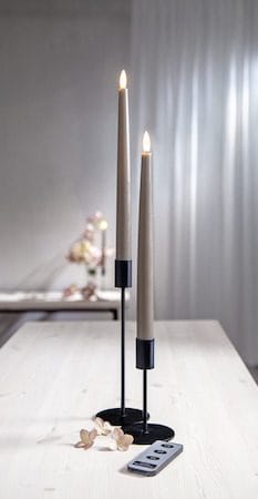 Flamme Slim LED Antikljus 2-pack 28,5 cm - mullvad - Belysning - Dekorationsbelysning - Dekorationsbelysning inomhus - Batteridrivna ljus