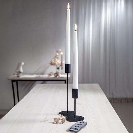 Flamme Slim LED Antikljus 2-pack 28,5 cm - vit - Belysning - Dekorationsbelysning - Dekorationsbelysning inomhus - Batteridrivna ljus