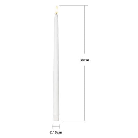 Flamme Slim LED Antikljus 2-pack 38 cm - vit - Belysning - Dekorationsbelysning - Dekorationsbelysning inomhus - Batteridrivna ljus