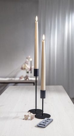 Flamme Slim LED Antikljus 2-pack 28,5 cm - beige - Belysning - Dekorationsbelysning - Dekorationsbelysning inomhus - Batteridrivna ljus