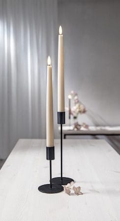Flamme Slim LED Antikljus 2-pack 28,5 cm - beige - Belysning - Dekorationsbelysning - Dekorationsbelysning inomhus - Batteridrivna ljus