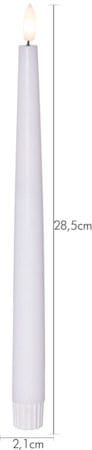 Flamme Slim LED Antikljus 2-pack 28,5 cm - vit - Belysning - Dekorationsbelysning - Dekorationsbelysning inomhus - Batteridrivna ljus