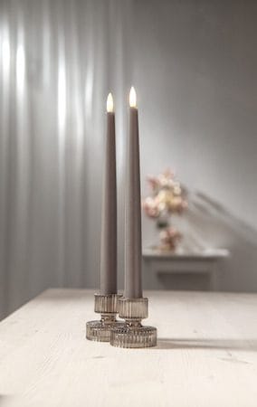 Flamme Slim LED Antikljus 2-pack 28,5 cm - mullvad - Belysning - Dekorationsbelysning - Dekorationsbelysning inomhus - Batteridrivna ljus